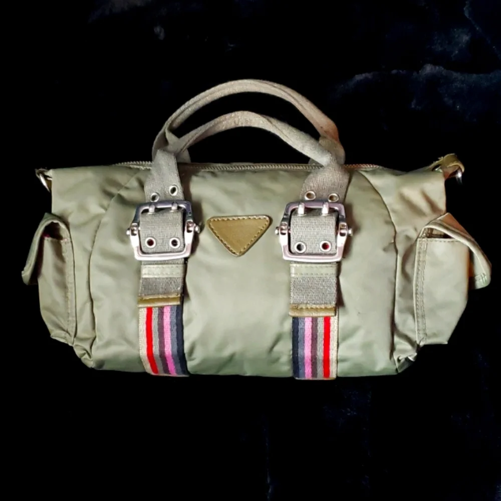 Guang Tong Army Green Nylon Purse Bag - Picture 1 of 9